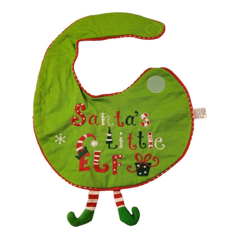 Santa's Little Elf Decorative Bib